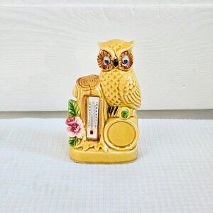 3/$45💕 Vintage MCM Porcelain Owl Thermometer Figurine – Mid-Century Modern